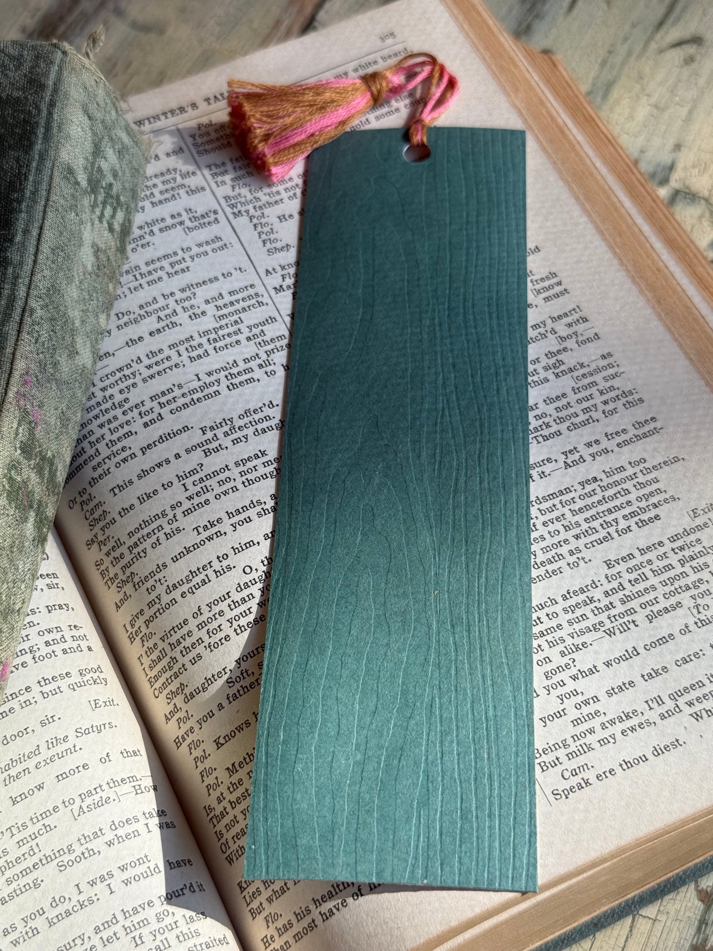 Hand-Painted Watercolor Bookmark, Little Pink Bird