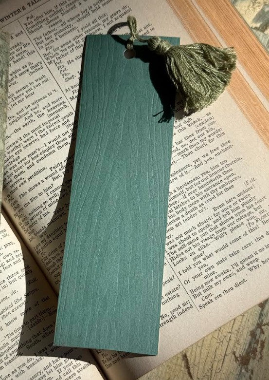 Hand-Painted Watercolor Bookmark, Orange Flowers in Green Vase